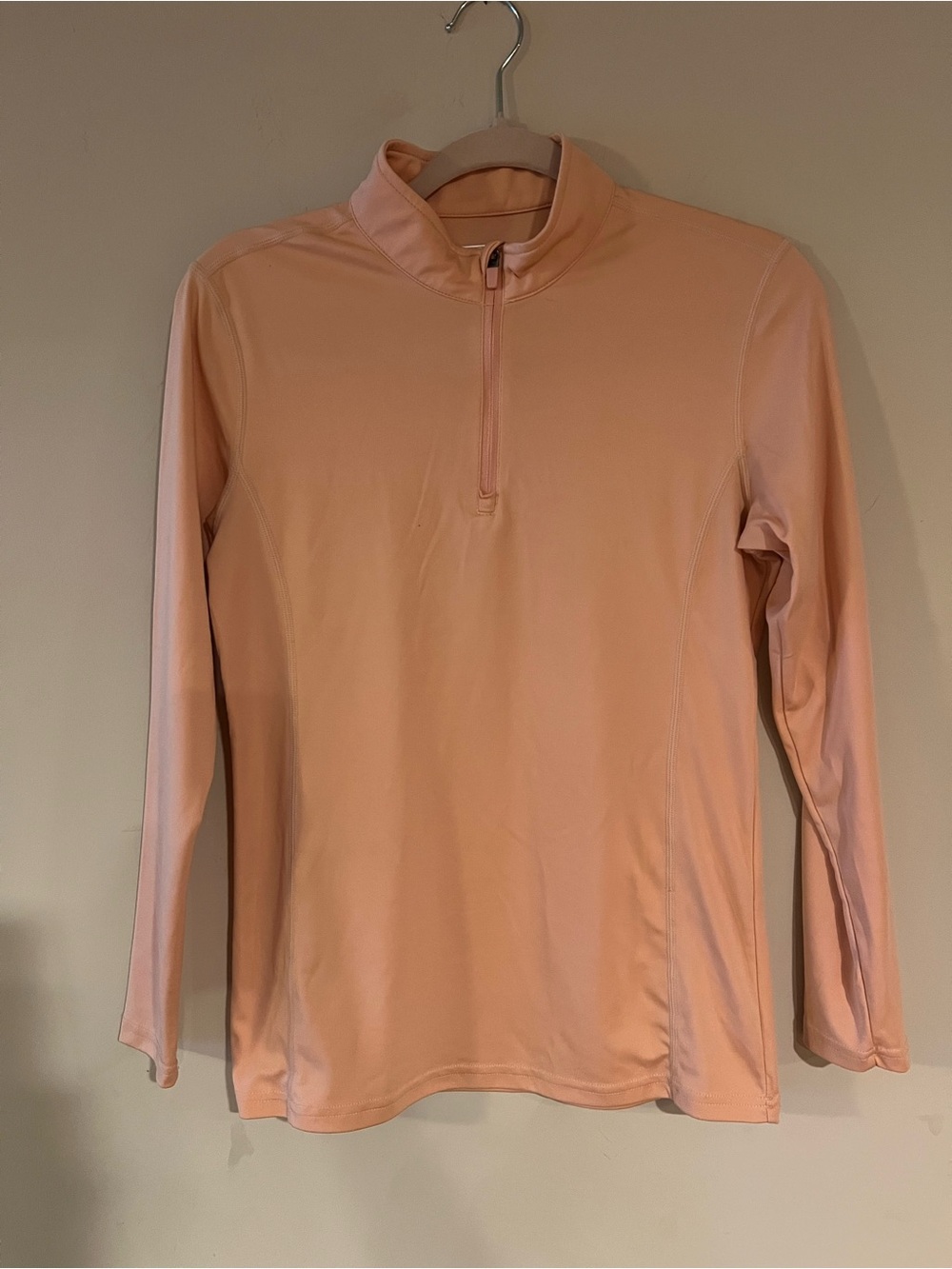 Peach Half-Zip Active riding shirt
